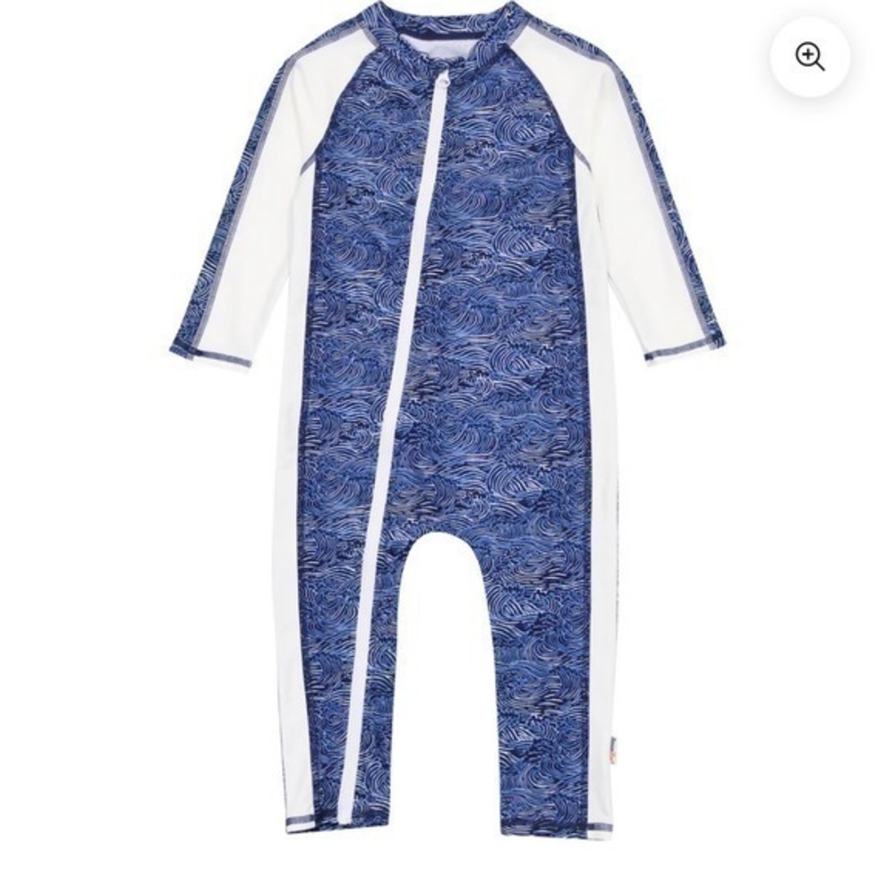 SwimZip Sunsuit –  Romper Swimsuit – "Ocean Breeze" – Size 12–18 Months – NWT